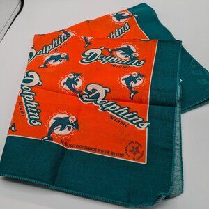 NFL Miami Dolphins 1999 Bandana Handkerchief Vintage